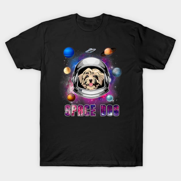 Astronaut Havanese Dog In Space Galaxy T-Shirt by IainDodes